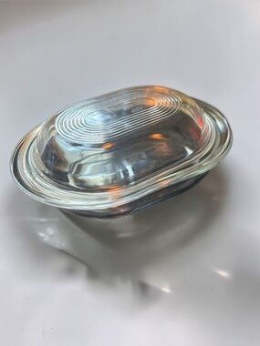 Pyrex 602-B Clear Glass Casserole Dish with Lid USA